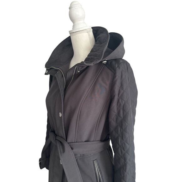 MICHAEL KORS Women's Gray Hooded Winter Coat Size Small - Picture 2 of 10